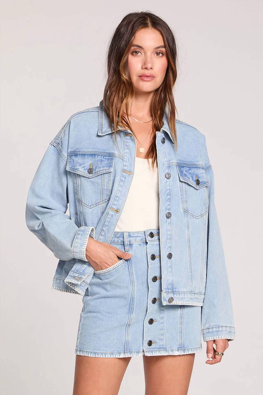 NEW SALTWATER LUXE violetta jacket in ocean wash